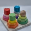 Juego de Encastre y Torres de Madera - Figuras Geométricas