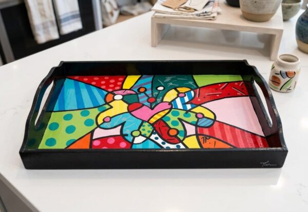 Bandeja Pintada a mano Romero Britto
