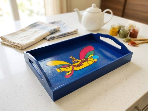 Bandeja Pintada a mano Submarino Amarillo