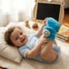 Escarpines de Peluche con Sonajero: Pelota de Fútbol