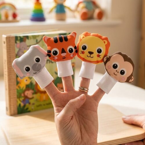 Títeres de Dedo Animalitos de la Selva (Pack x4)