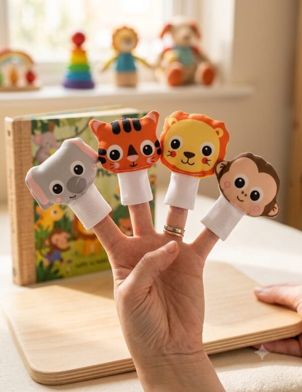Títeres de Dedo Animalitos de la Selva (Pack x4)